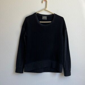 Monrow Two Tone Black Cotton Sweater